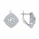 Серебряные серьги Diamant 94-120-02397-1 с фианитом