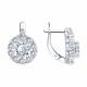 Серебряные серьги Diamant 94-120-02402-1 с фианитом