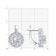 Серебряные серьги Diamant 94-120-02402-1 с фианитом