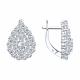 Серебряные серьги Diamant 94-120-02407-1 с фианитом