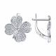 Серебряные серьги Diamant 94-120-02452-1 с фианитом