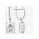 Серебряные серьги Diamant 94-121-00082-1 с фианитом