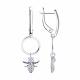 Серебряные серьги Diamant 94-121-00095-2 с фианитом