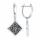 Серебряные серьги Diamant с кристальной тканью 94-121-00098-1