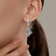 Серебряные серьги Diamant с кристальной тканью 94-121-00098-1