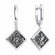 Серебряные серьги Diamant с кристальной тканью 94-121-00098-1