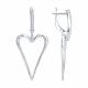 Серебряные серьги Diamant 94-121-00207-1 с фианитом