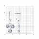 Серебряные серьги Diamant 94-121-00221-1 с фианитом