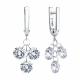 Серебряные серьги Diamant 94-121-00221-1 с фианитом