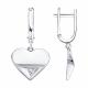 Серебряные серьги Diamant 94-121-00271-1 с фианитом