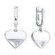 Серебряные серьги Diamant 94-121-00271-1 с фианитом