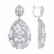 Серебряные серьги Diamant 94-121-00289-1 с фианитом