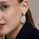 Серебряные серьги Diamant 94-121-00289-1 с фианитом