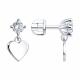 Серебряные серьги Diamant 94-121-00297-1 с фианитом
