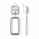 Серебряные серьги Diamant 94-121-00300-1 с фианитом