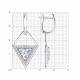 Серебряные серьги-трансформеры Diamant с фианитом 94-121-02428-1