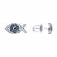 Серебряные серьги Diamant 94-122-02186-1 с фианитом