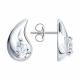 Серебряные серьги Diamant 94-122-02268-2 с фианитом