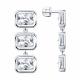 Серебряные серьги Diamant 94-122-02404-1 с фианитом