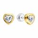 Серьги из лимонного серебра Diamant 94-122-02442-3 с фианитом