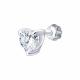 Одиночная серьга из серебра Diamant с фианитом 94-127-02414-1