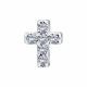 Одиночная серьга-крест из серебра Diamant с фианитом 94-127-02418-1