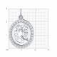 Серебряная подвеска Знак зодиака Рак Diamant с фианитом 94-130-00147-1