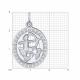 Серебряная подвеска Знак зодиака Стрелец Diamant с фианитом 94-130-00152-1