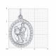 Серебряная подвеска Знак зодиака Водолей Diamant с фианитом 94-130-00154-1