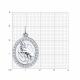Серебряная подвеска Знак зодиака Овен Diamant с фианитом 94-130-00167-1