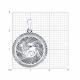 Серебряная подвеска Знак зодиака Лев Diamant 94-130-00227-1