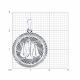 Серебряная подвеска Знак зодиака Весы Diamant 94-130-00230-1