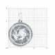Серебряная подвеска Знак зодиака Рыбы Diamant 94-130-00232-1