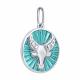 Серебряная подвеска Знак зодиака Телец Diamant с фианитом и эмалью 94-130-02335-1