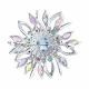 Серебряная брошь Diamant 94-140-00243-1 с фианитом и гранатом