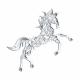 Серебряная брошь Символ года Лошадь Diamant с фианитом 94-140-00267-1