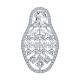 Серебряная брошь Diamant 94-140-00398-1 с фианитом