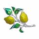 Серебряная брошь Diamant 94-140-00540-1 с эмалью
