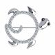 Серебряная брошь Diamant 94-140-00737-1 с фианитом