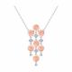 Серебряное колье Diamant 94-170-00475-1 с фианитом и перламутром