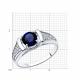 Серебряное кольцо Diamant 94-310-00360-1 с фианитом и сапфировым корундом