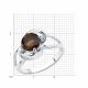 Серебряное кольцо Diamant 94-310-00606-3 с раухтопазом