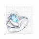 Серебряное кольцо Diamant 94-310-00630-1 с топазом и фианитом