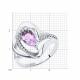 Серебряное кольцо Diamant 94-310-00630-3 с фианитом и аметистом