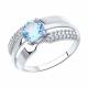 Серебряное кольцо Diamant 94-310-00794-1 с топазом и фианитом
