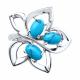 Серебряное кольцо Diamant 94-310-00865-1 с бирюзой
