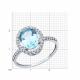 Серебряное кольцо Diamant 94-310-01999-1 с топазом и фианитом