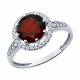 Серебряное кольцо Diamant 94-310-02052-2 с фианитом и гранатом