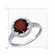 Серебряное кольцо Diamant 94-310-02052-2 с фианитом и гранатом