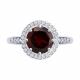 Серебряное кольцо Diamant 94-310-02052-2 с фианитом и гранатом